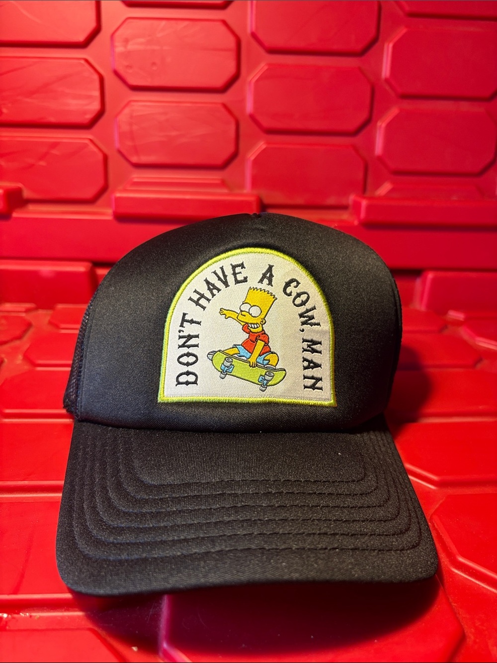 The Simpsons Mens Bart Don't Have A Cow Snapback Baseball Hat New With Tags